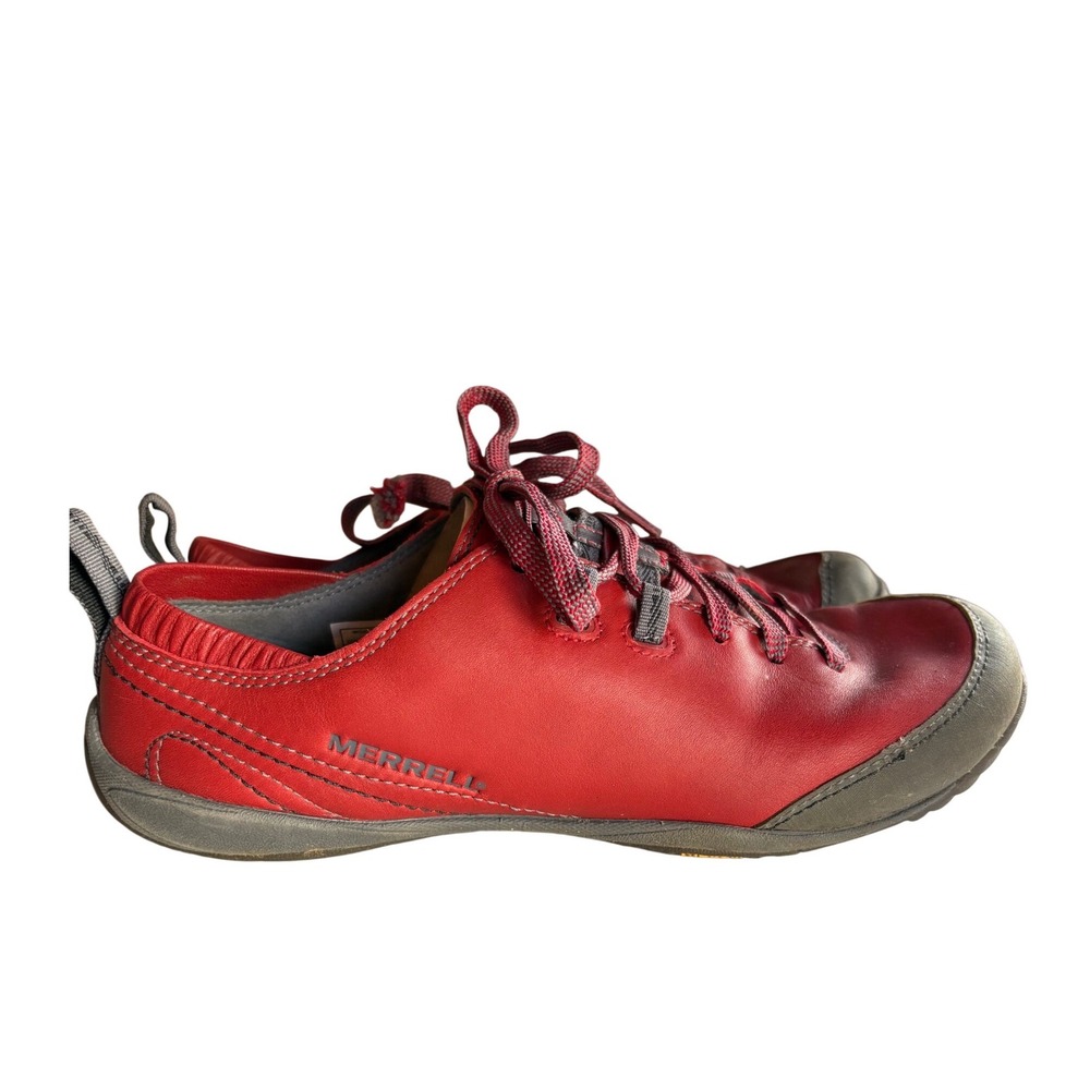 Merrell Mighty Glove Scarlet Red Leather Barefoot Sneakers J68394 Womens 9 - Picture 3 of 8